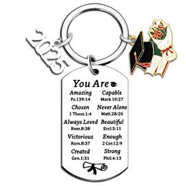 Aisity Class Of 2025 Graduation Gifts for Her Him Graduation Keychain Gifts for Women Men Middle-Senior High School College Grad Degree Student Inspirational Gift for Daughter Son