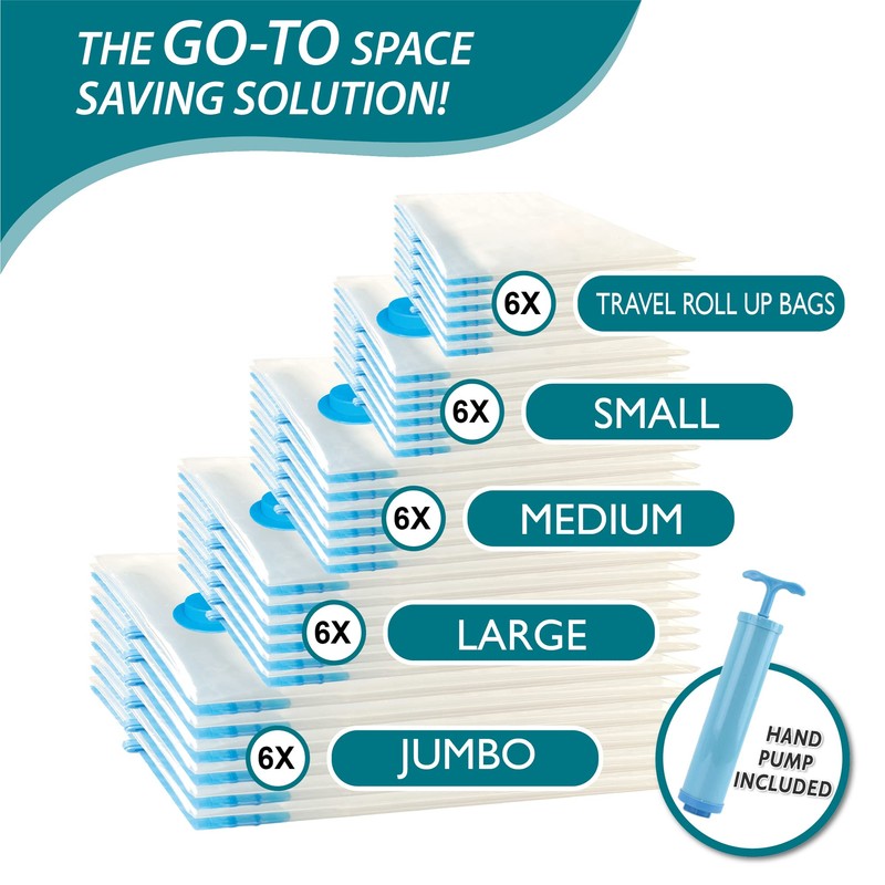 30 Pack Vacuum Storage Bags, Space Saver Vacuum Storage Bags,