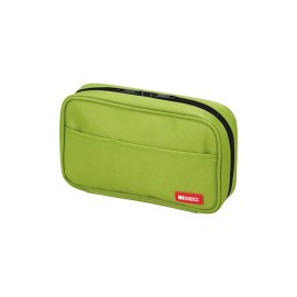 LIHITLAB LIHIT LAB Zipper Pen Case, 7.9 × 2 × 4.7 Inches, Yellow Green (A7551-6)