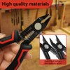 BACSHBY 3-in-1 Side Cutters, Wire Strippers, Cutting Pliers, Multifunctional Precision