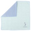 Hamamonyo Reversible Gauze Handkerchief WA and Shovel, blue