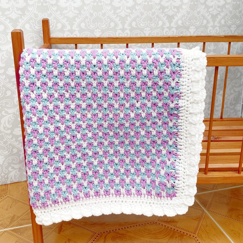 Crochet Pattern for Babies Blanket, Babys Blanket Crochet pattern, Aran