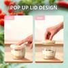 Glass Meal Prep Containers Overnight Oats Containers with Pop Lids,Airtight