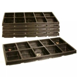 FindingKing 5 Black Plastic 10 Compartment Jewelry Tray Inserts