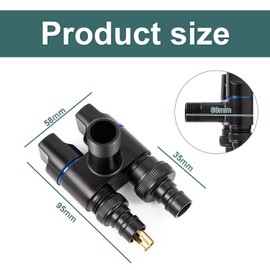 Combination Angle Valve 1/2 x 3/4 Inch Angle Regulating Valve - Universal Valves Dishwasher Double Device Valve Control Valve Double Switch Three-Way Angle Valve for Bathroom, Sink, Fittings