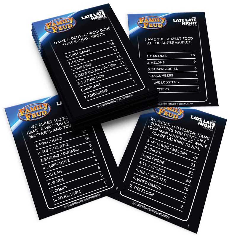 Family FEUD Late Late Night Edition Card Game, Anything but