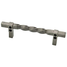 Liberty 65172PI Iron Craft Twisted Kitchen Cabinet Pull, 3-1/2 in. (89mm), Tumbled Pewter