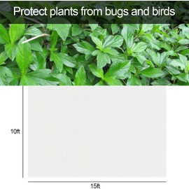 Alpurple Insect Bird Barrier Netting Mesh-10 x 15 Feet Garden Bug Netting Plant Cover for Protect Plant Fruits Flower from Insect Bird Eating