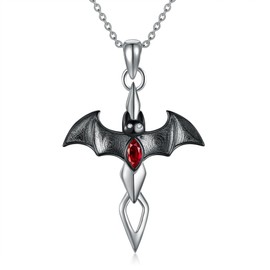 ONEFINITY Bat Cross/Celtic Cross/Rose Cross Chains Christmas Jewellery Gifts for Men and Women, Sterling Silver, No Gemstone
