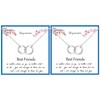 Collar Largo tiantiano con Dos círculos entrelazados para Mejor Amiga,