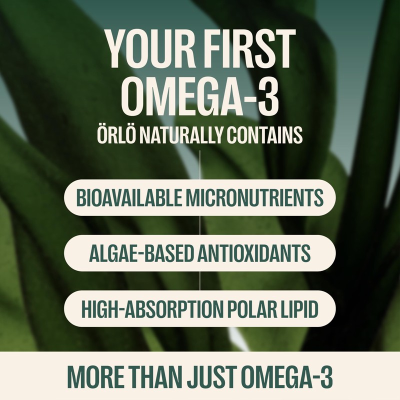 Orlo Omega 3 Algae Oil Supplement – 3X Absorption Natural