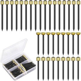 120Pcs Picture Hanging Nails, BetterJonny 3 Sizes Brass Head Hanging Pins for Hanging Pictures Frame Kit Hanging Hardware Tool Hangers for Hanging Photo Frame