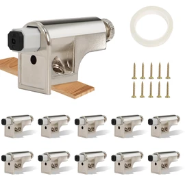 10 Pack Soft Close Cabinet Hinges with Double Sided Tape, Adjustable Soft Close Cabinet Door Damper Slow Close Hinges for Kitchen Cabinets