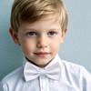 Branduce White Bow Ties for Boys Pre Tied Toddler Bow