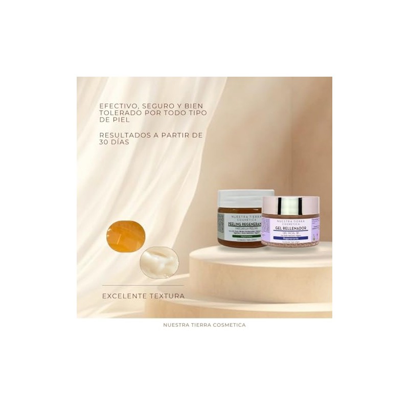 Nuestra Tierra Cosmética Kit Peeling Regenerante con Baba de Caracol,