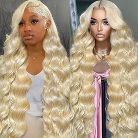 22 Inch 13x6 Lace Front Wig Human Hair 200 Density 613 Blonde Wig Body Wave Lace Front Wigs Human Hair Pre Plucked 613 HD Lace Frontal Wig for Women