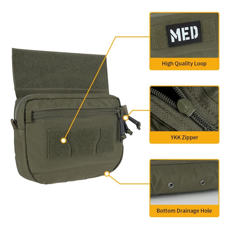 IDOGEAR Tactical Drop Dump Pouch Dangler Pouch Vest Admin Pouch