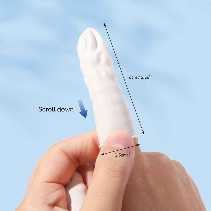 JMU 200PCS Latex Finger Cots Medium, Finger Protectors Disposable, White,