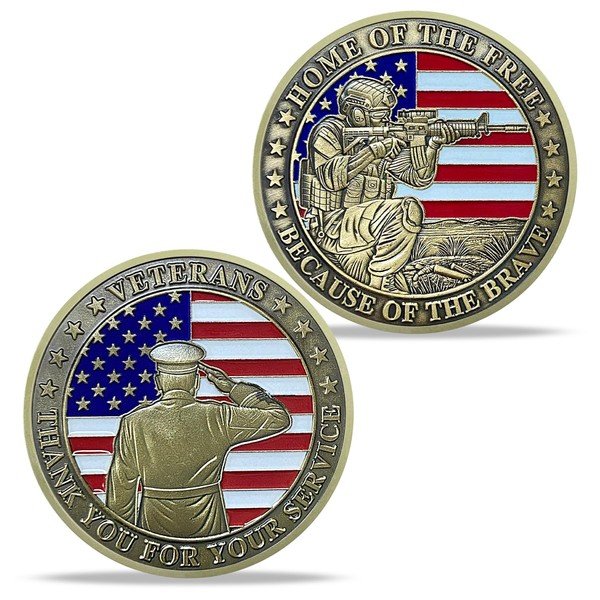 Military Veterans Thank You for Your Service Challenge Coin Commemorative