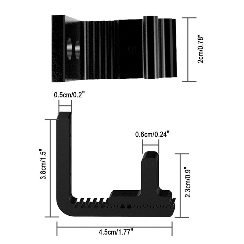 WOLFBIRD Adjustable Sliding Door Floor Guide Wall Mount, Adjustable Floor
