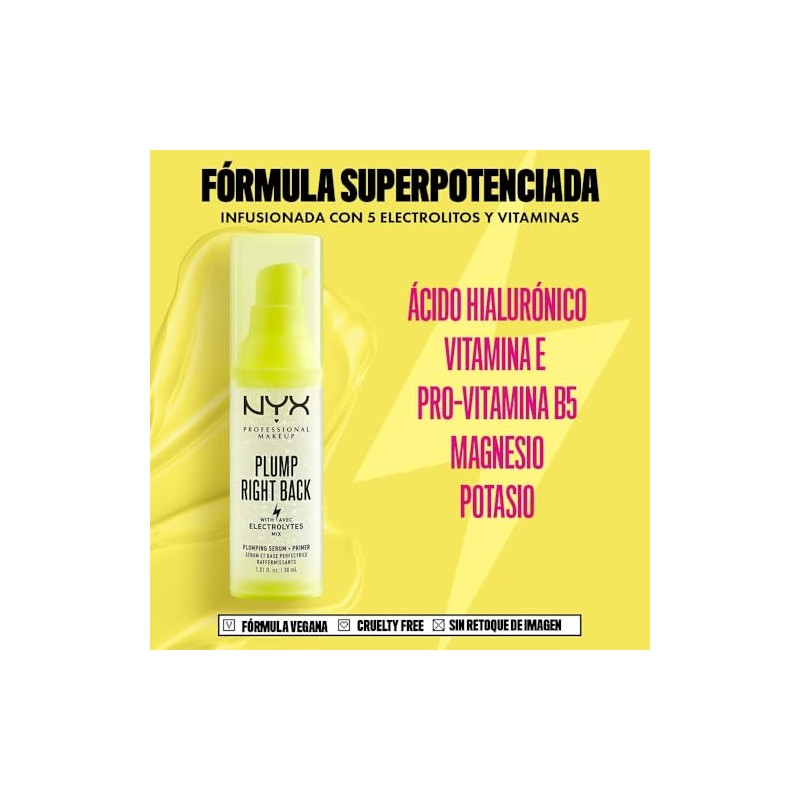 NYX PROFESSIONAL MAKEUP Primer de maquillaje Sérum Plump Right Back,