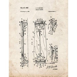 Child's Coaster - Skateboard Patent Print Old Look (8.5" x 11") M10420