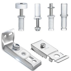 6 PCS Bifold Door Hardware Repair Kit, Bifold Door Hardware Repair Replacement Part, Includes Top Bottom Brackets, Top Bottom Pivots,Guide Wheel for Folding Pocket for Accordion Barn Folding