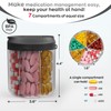 Hionxmga Pill Dispenser with 7 Large Compartments, Pill Organizer for