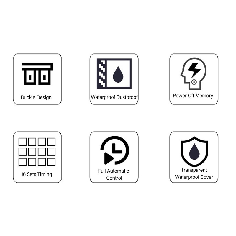 Programmable Pump Timer, Waterproof Digital Timer Box with Manual Button,