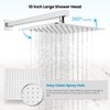 gotonovo 10 Inch Rain Shower Head System Polish Chrome Shower