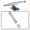 LT Easiyl Skateboard Truck Kingpin and Nut, Silver, 4pcs