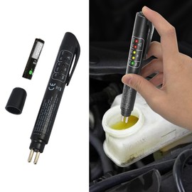 Kutyu Brake Fluid Liquid Tester Pen, Brake Pressure Tester, Hydraulic Fluid Liquid Oil Moisture Analyzer with 5 LED Indicators, Auto Brake Diagnostic Testing Tool for DOT 3 DOT 4 DOT 5.1 Vehicle