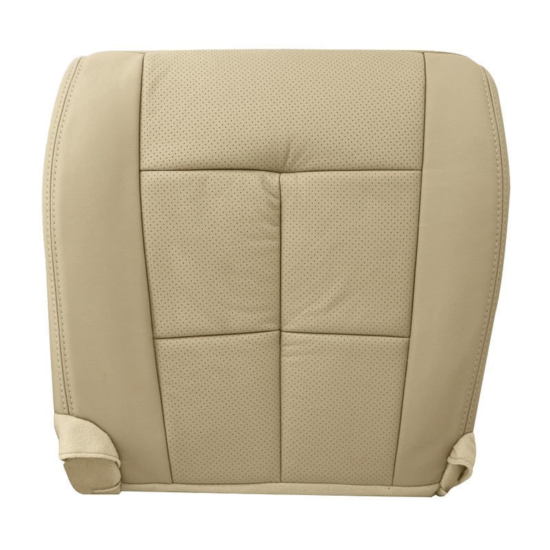 Zieichy Driver Side Bottom Replacement Perforated Leather Seat Cover Tan