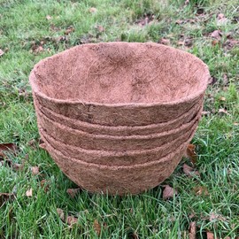 Selections Pack of 5 Round Coco Garden Hanging Basket Planter Liner (30cm)