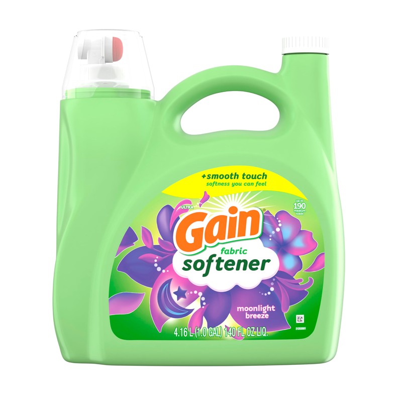 Gain Liquid Fabric Conditioner, Moonlight Breeze Fabric Softener, 190 loads,