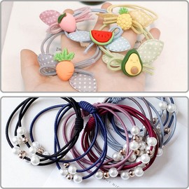 Hair tie, hair clip, hair tie, hair clip, scrunchie, elastic band 790 won / 머리끈 머리핀 헤어끈 헤어핀 곱창밴드 고무줄 790원