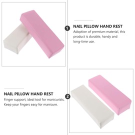 Frcolor Nail Armrest Hand Pillow, Arm Pillow, Hand Pillow, Gel Nail Pillow, Soft Leather, Nail Pillow Pad, Hand Cushion, Hand Support, Nail Art, Beauty Salon, Beauty Salon, DIY Commercial Use, Set of