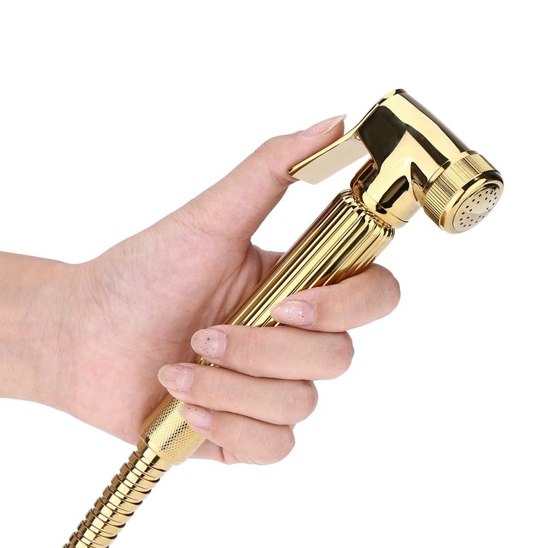 Bidet Sprayer, Solid Brass Wall Mount Shower Toilet Bathroom Handheld