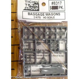Tichy Train Group HO #8317 Baggage Wagons; 2 Kits