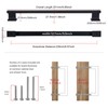 TUNNY 5 Pack Classic Rectangle Solid Cabinet Handles-9"/228mm Screw Spacing