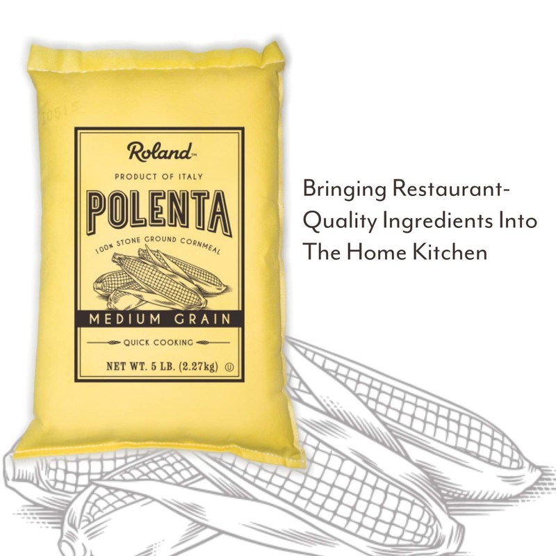 Roland Foods Medium Grain Yellow Polenta from Italy, 5 Lb
