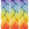 TESS Braids Extensions Gradient 60 cm, Jumbo Braids Synthetic Hair