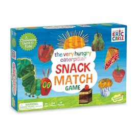 World of Eric Carle , The Very Hungry Caterpillar Snack Match Game – Cooperative Memory Board Game for Kids  Ages 4+, 2‑6 Players, 3‑D Leaf Board & 31 Tokens Included