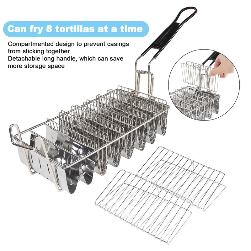 SOTECH Tortilla Fry Basket Taco Fryer Basket for Kitchen Fried