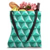 Green Geometric Triangles Shadow Tote Bag