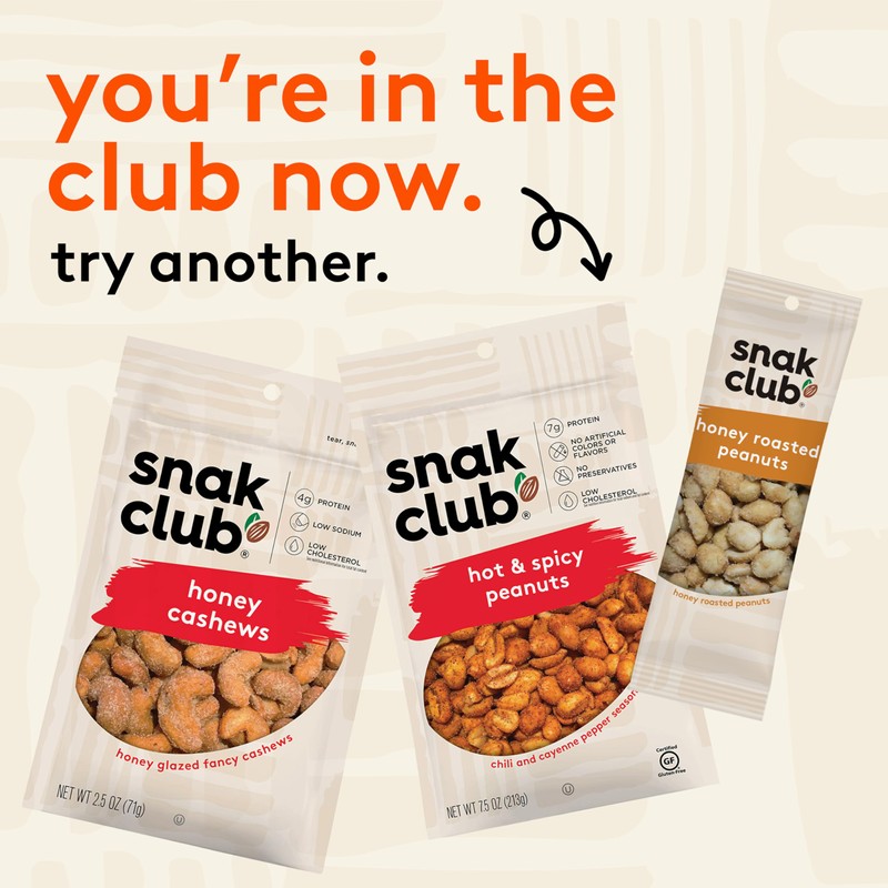 Snak Club Toffee Peanuts, Candied Peanuts with Praline Coat and