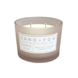 Sand + Fog Scented Candle - Pumpkin Spice – Additional Scents and Sizes – 100% Cotton Lead-Free Wick - Luxury Air Freshening Jar Candles - Perfect Home Decor – 12oz