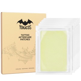YOKACOS Tattoo Cover Plasters, Pack of 6 Tattoo Plasters, Breathable, After Tattoo Care, Soothes & Repairs, Ultra Thin Tattoo Gel Plasters, Relieves Pain and Promotes Healing