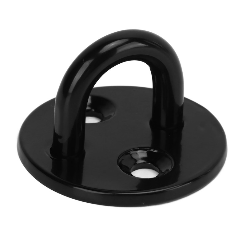5Pcs Eye Plate Thickened Black Stainless Steel Enhanced Load Bearing