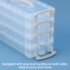 QWORK® 2Pcs 3 Tier Clear Plastic Storage Boxes, Storage Box